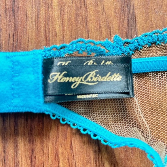 Honey Birdette Sabrina Turquoise Midi Style Suspender. - Picture 8 of 10